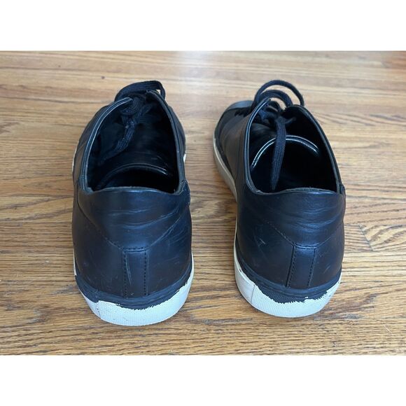 AXEL ARIGATO Black Leather Lace Up Distressed Loafer Sneaker Shoes Mens Size 12 - Picture 4 of 8